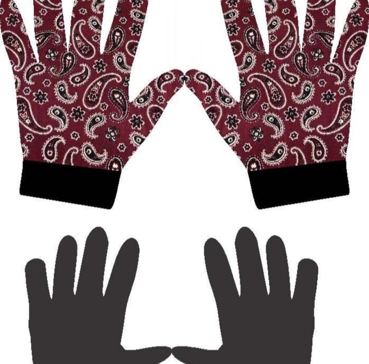 Red Paisley Glove