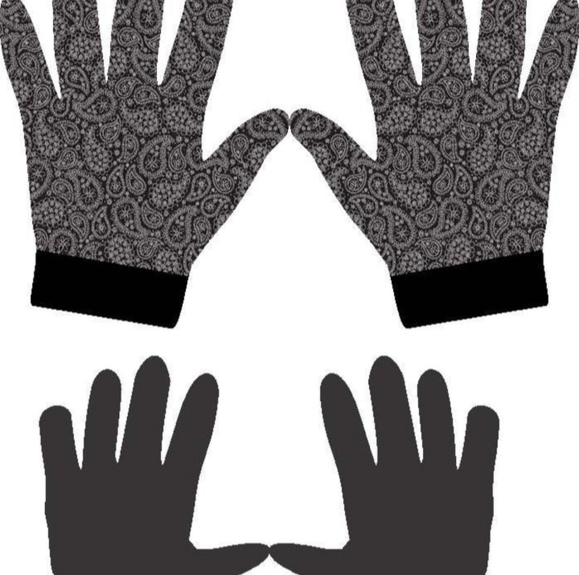 Black Paisley Glove