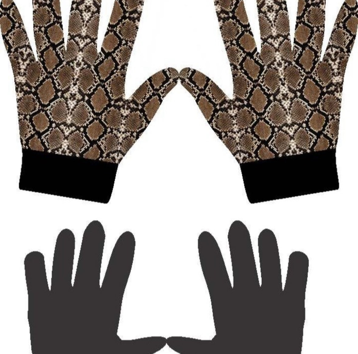 Brown Snakeskin Glove